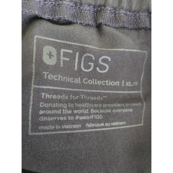Figs Zamora Jogger scrub pants womens XL/P Gray zip pocket nurse medical office - Picture 4 of 7